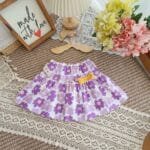 Chân váy hoa bé gái kèm quần , chất liệu hoa thô - Ảnh 4