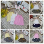 Áo 2 dây cotton bé gái, chất liệu cotton co giãn 4 chiều
