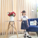 Áo sơ mi bé gái, áo somi trắng nữ học sinh cấp 1, cấp 2 - Ảnh 6