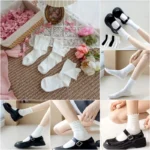 Combo 3 đôi tất trắng mix cùng chân váy