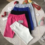 Quần legging bé gái sắc màu, quần cotton lỡ hè xinh - Ảnh 8