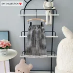 Quần dài xuông ống rộng bé gái kẻ caro - Ảnh 3